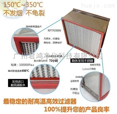 广州耐高温有隔板高效过滤器性能特点